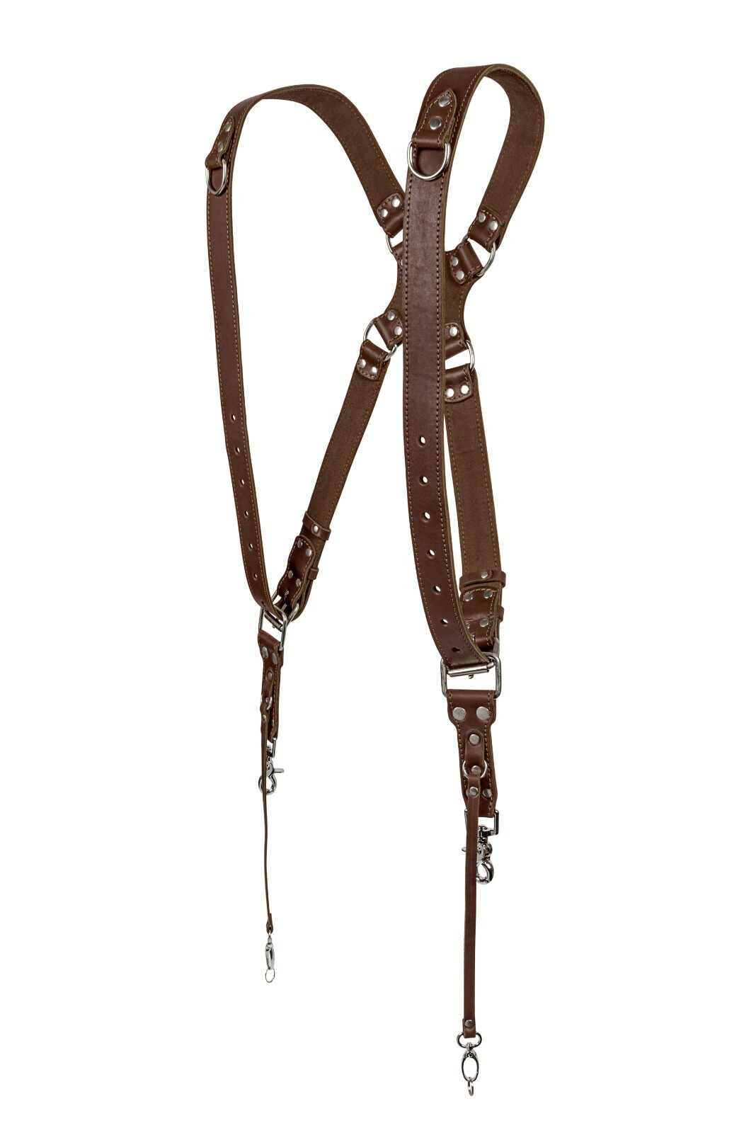 Coiro Leather Dual Camera Strap Harness Quick Release Brown Adjustable 508