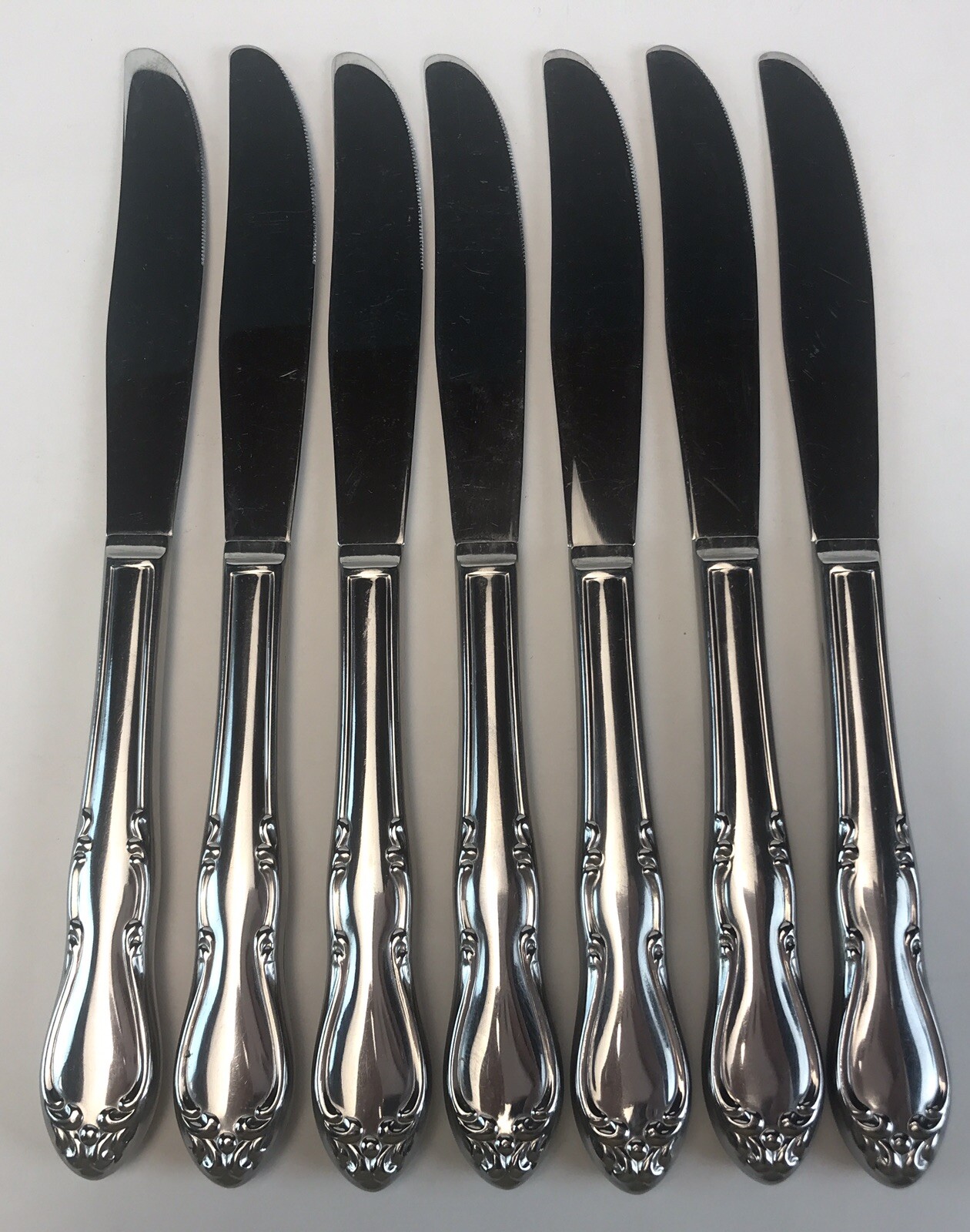 Oneida Community HOMESTEAD Hollow Dinner Knives Stainless Steel Set of 7