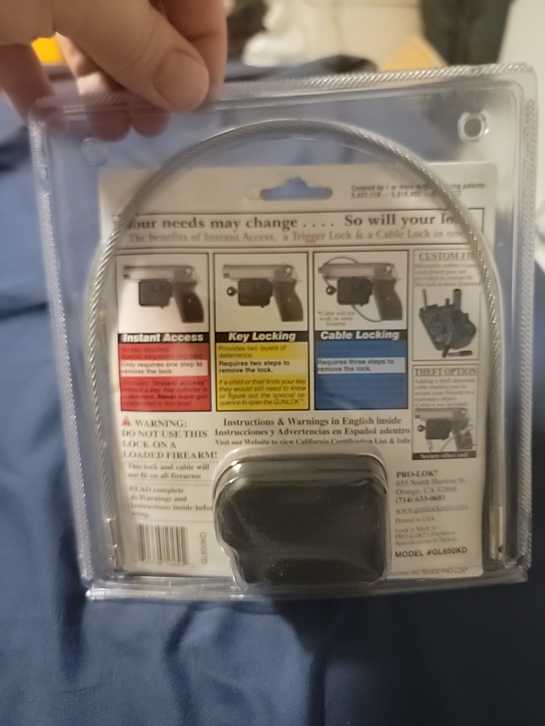 Pro-Lok Gunlok Trigger and Cable Lock GL650KD