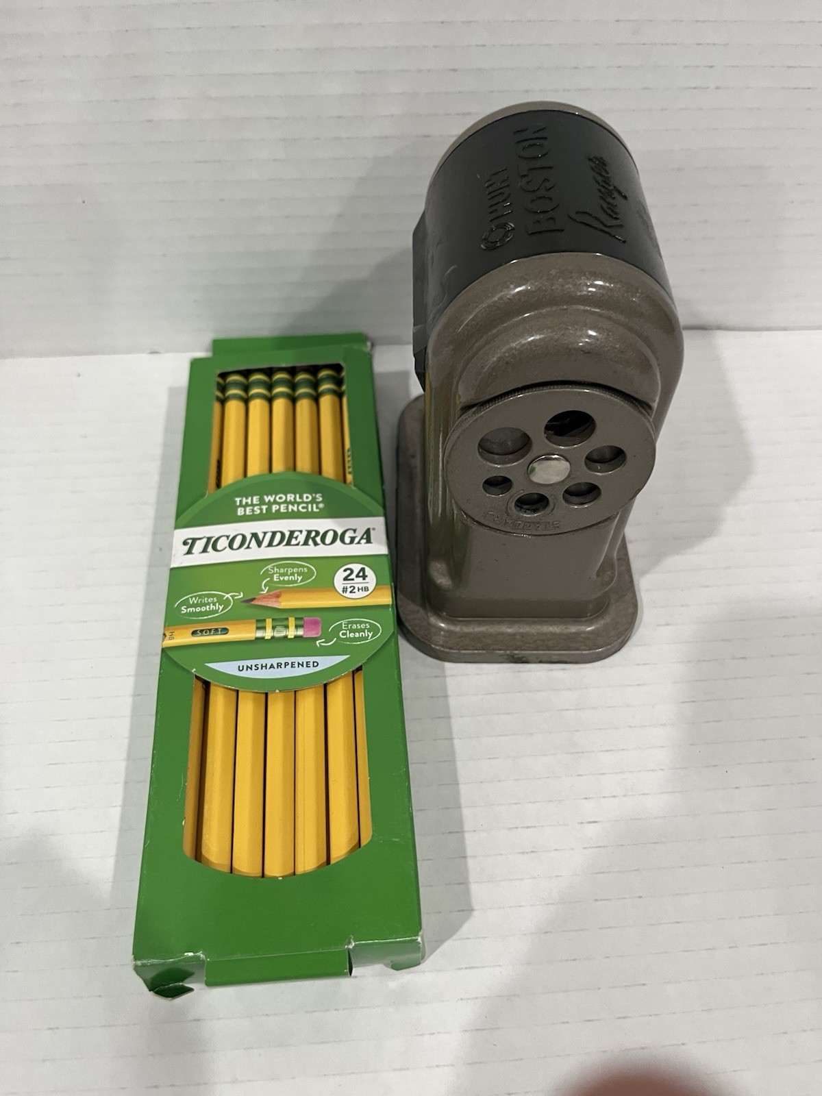 Vintage Boston Ranger Pencil Sharpener 6 Hole Adjustable Selector Plastic