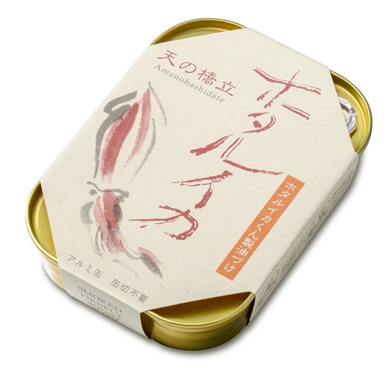 Japanese Canned Food Smoked Firefly Squid Pickled Preserved Amanohashidate 95g