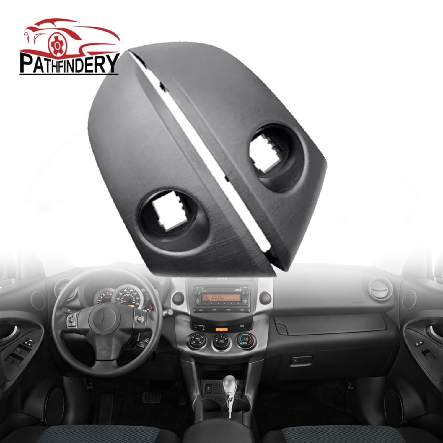 2pcs Dash Center Instrument Cluster Finish Panel Trim For Toyota Rav4 2006-2012
