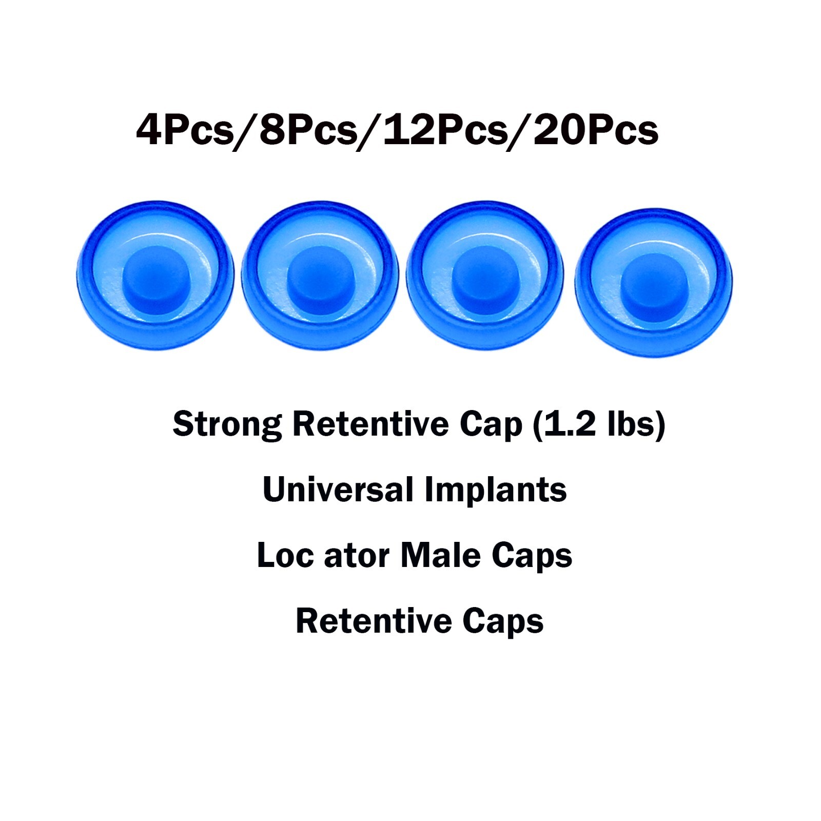 US Dental Implant Overdenture Locator Abutment Retention Male Cap Inserts 1.2lbs