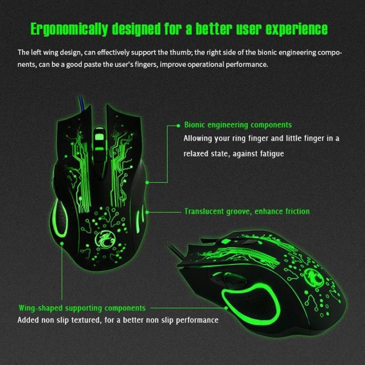 iMICE X9 USB Wired Gaming Optical Mouse RGB LED High DPI