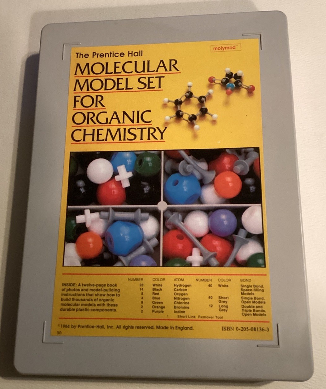 The Prentice Hall Molecular Model Set For Organic Chemistry 1984 Complete