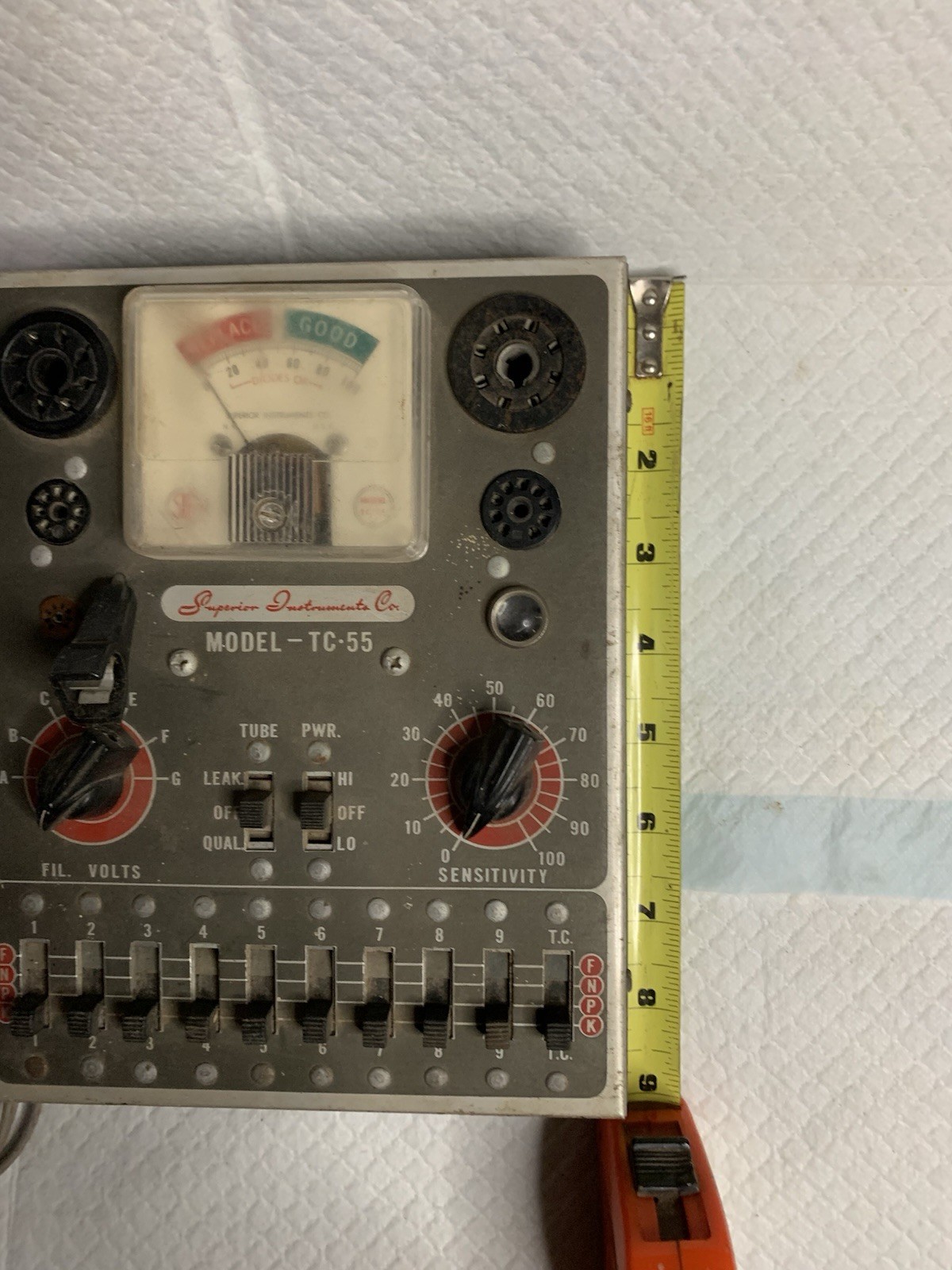 vintage Superior Instruments Co. Model TC-55 Tube Tester forcheckingvacuum tubes