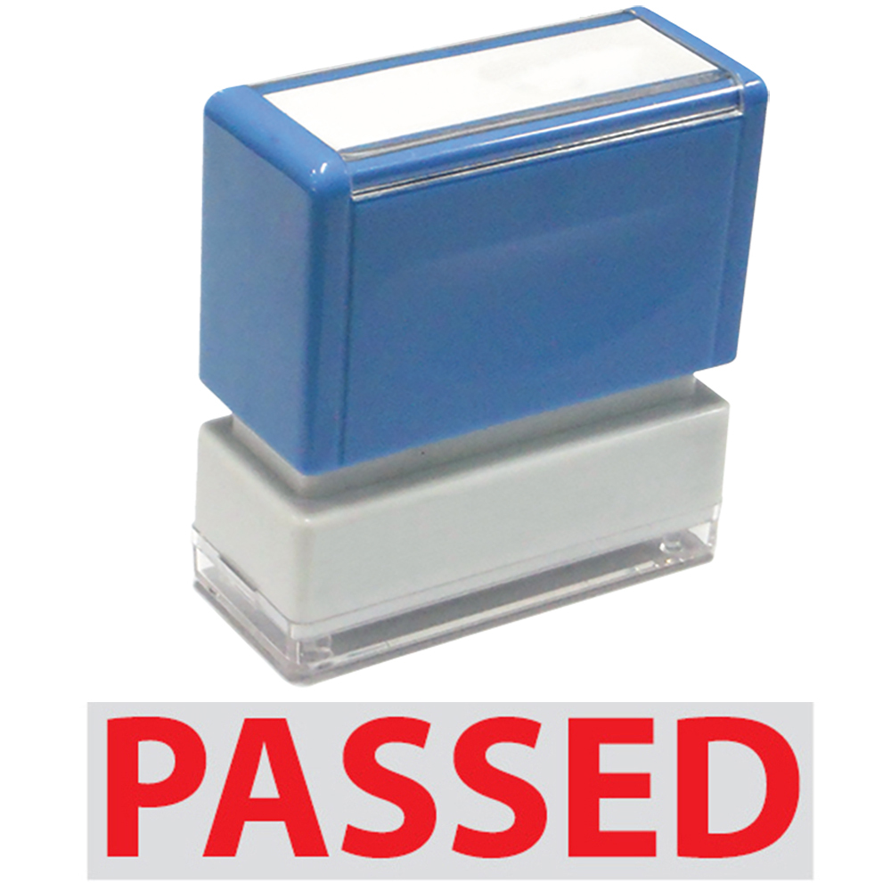 Passed - JYP PA1040  Pre-Inked Rubber Stamp (Red Ink)