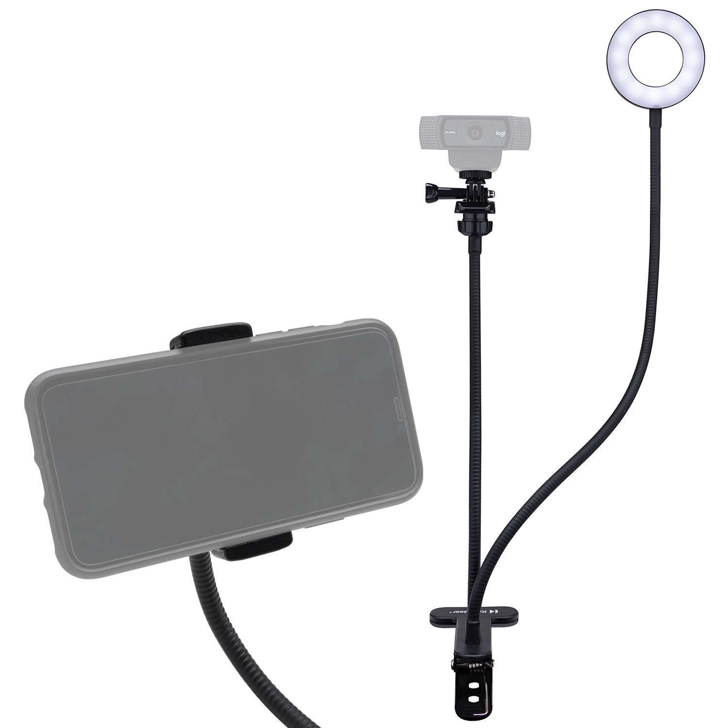 Knox Gear Webcam Stand with Selfie Ring Light VLOG Accessory MUST HAVE