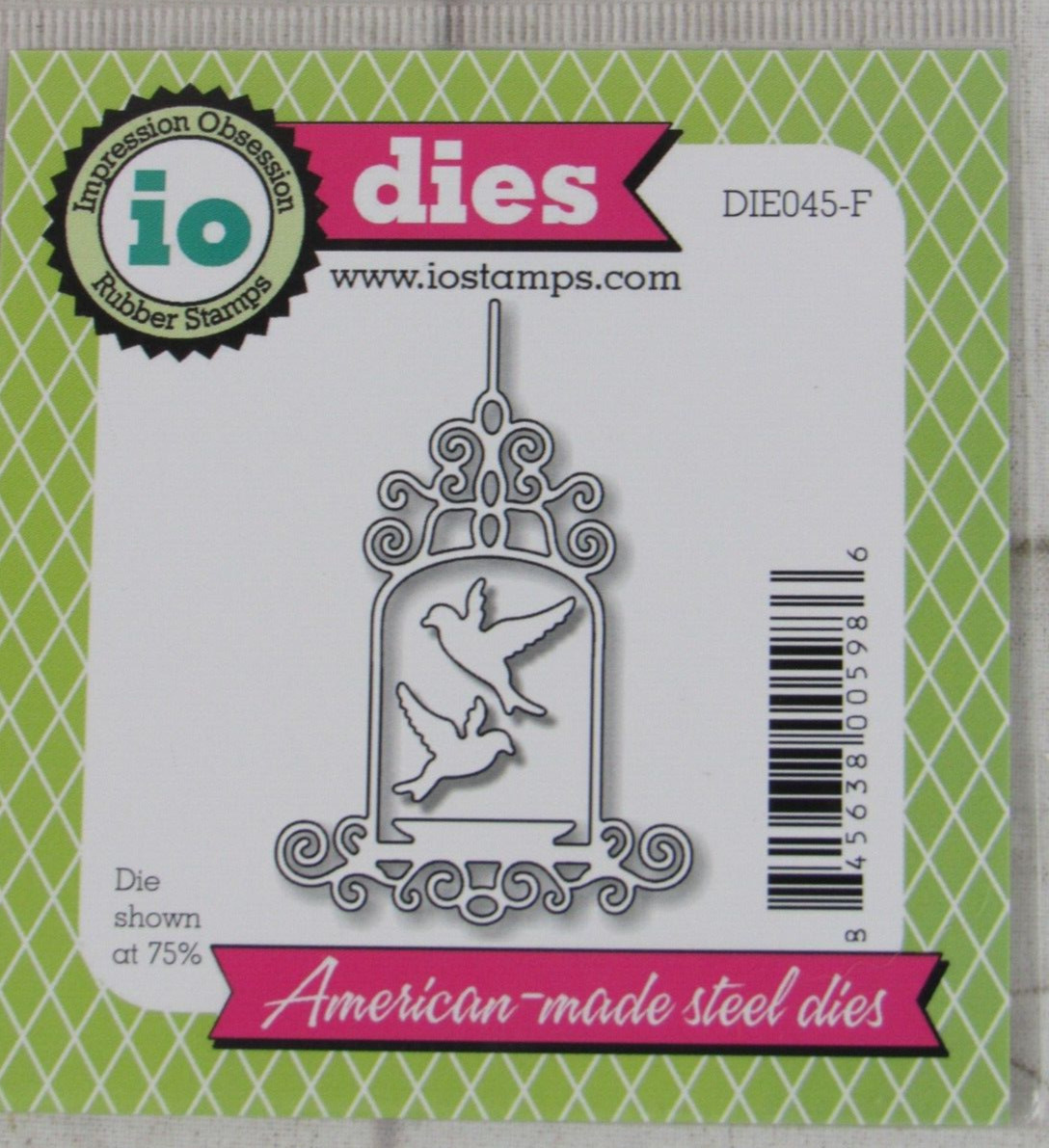 Impression Obsession Bird Bath Cage Die Cut, DIE045-F