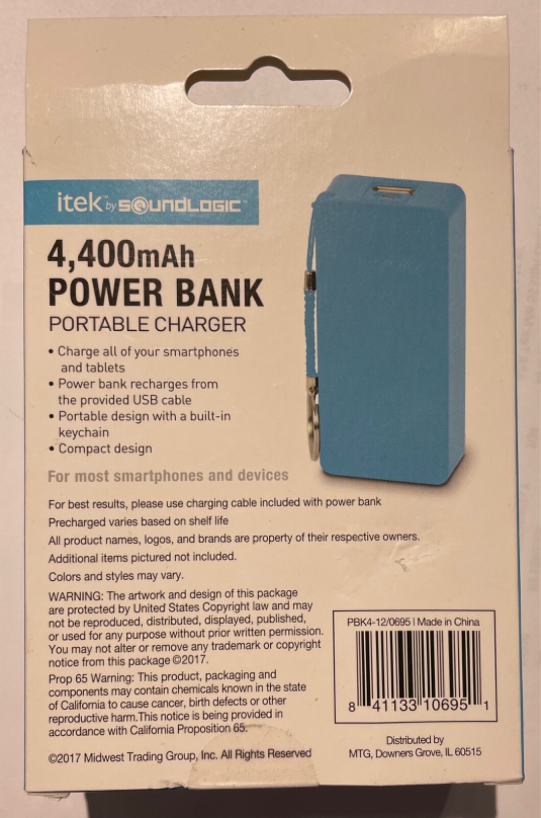 itek 4400 power bank Blue