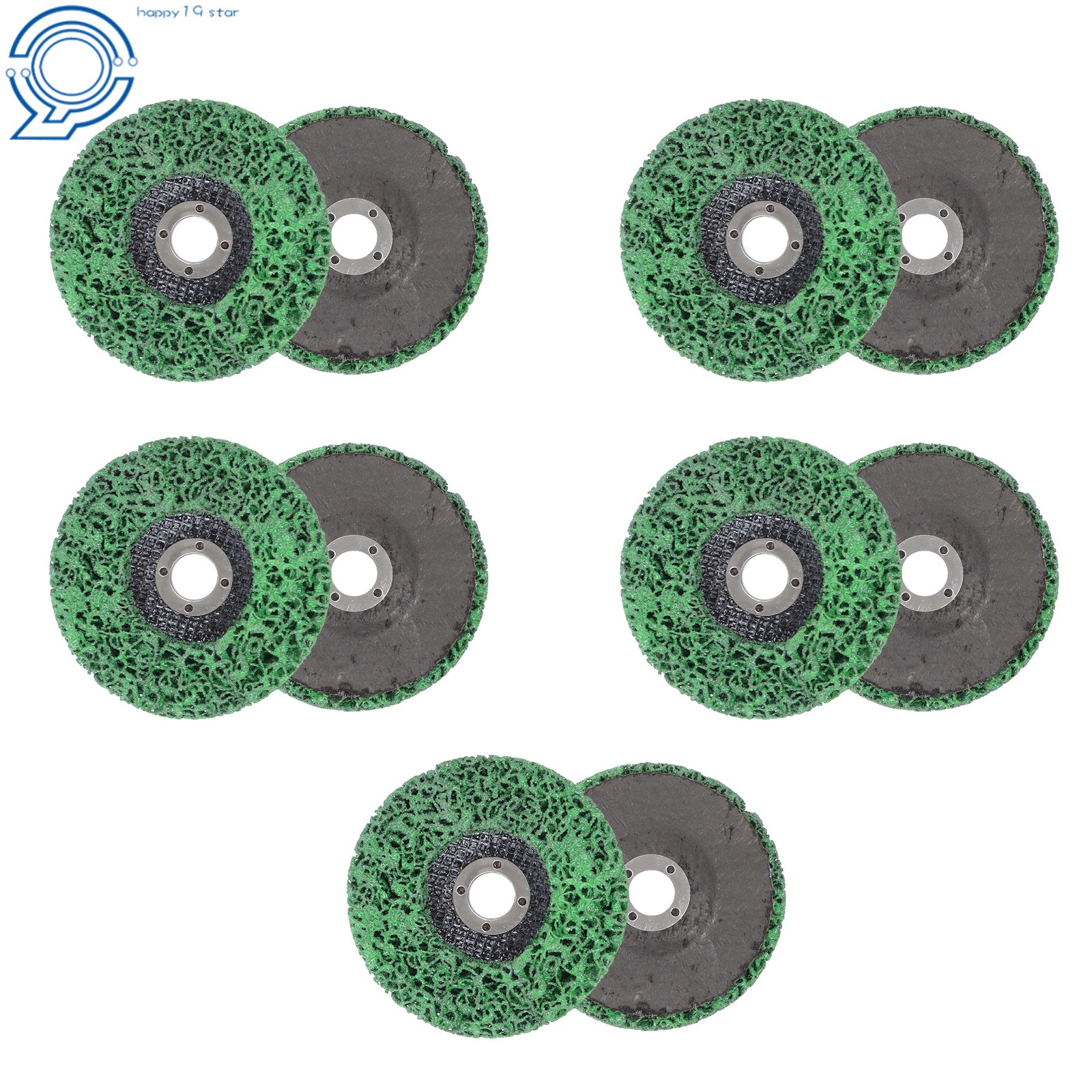 Green Diamond Grinding Discs 10 Pack 4" x 5/8" Strip Discs for Metal Surfaces
