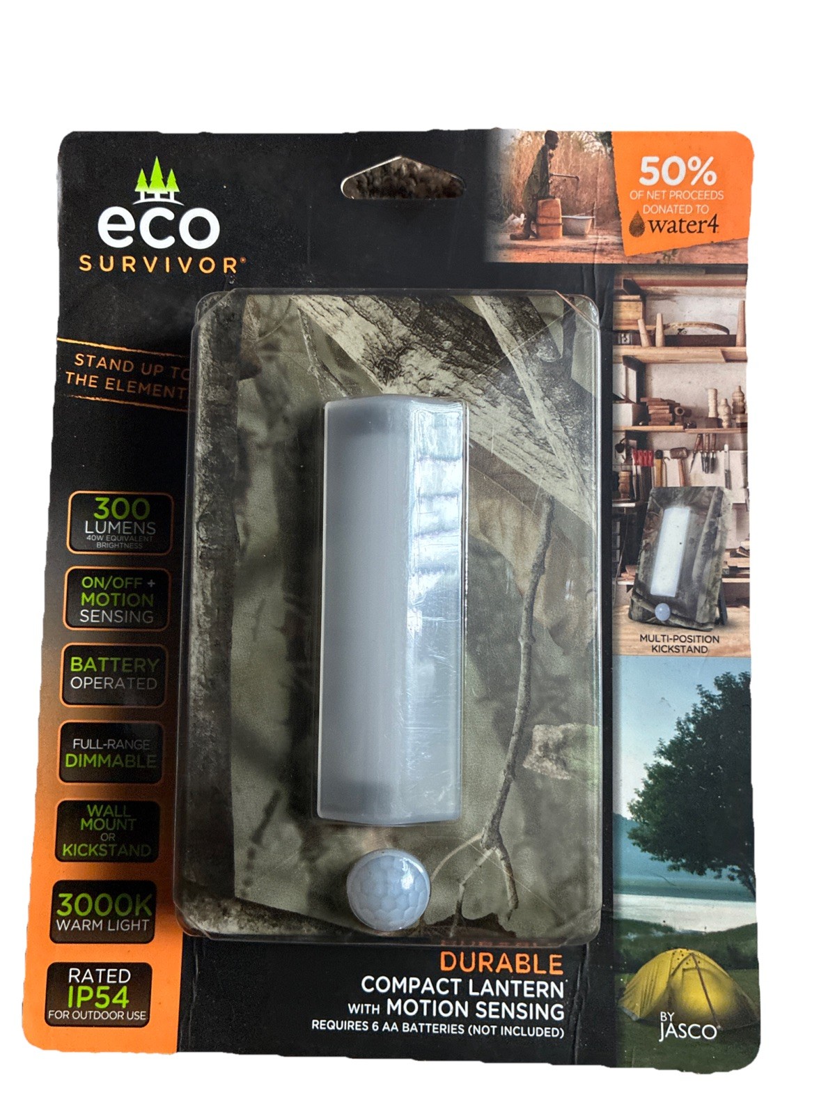 EcoSurvivor Camping Outdoor Emergency 300 Lumen Lantern Motion Sensing