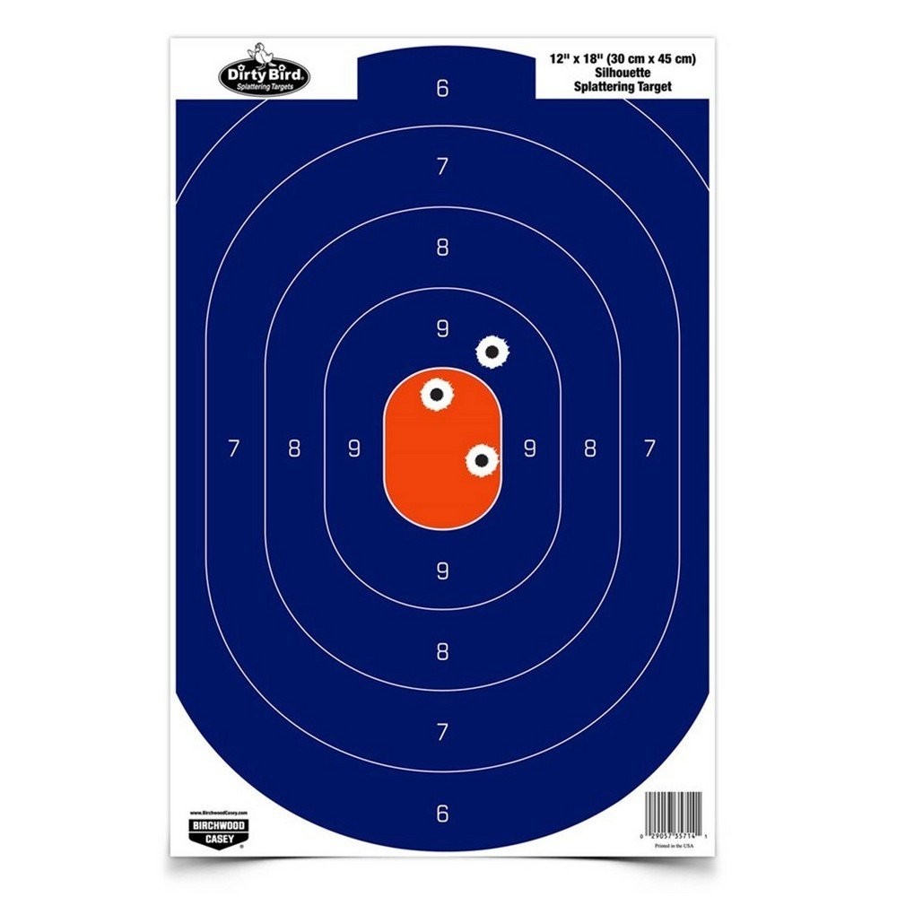 Birchwood Casey Dirty Bird 1"2 X 18" Blue/Orange Silhouette Targets 8 Pack 35718