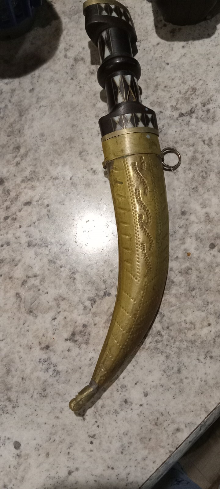 A very Astonishing and Rare antique Muslim daggar with mother of pearl em lay