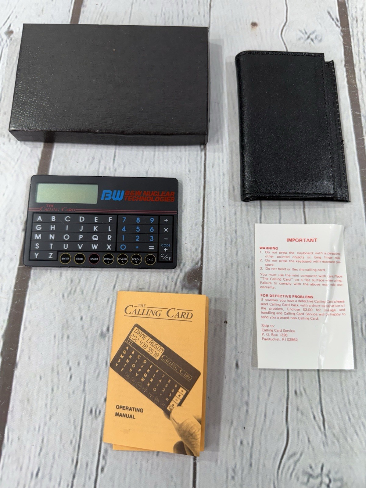 BWX Technologies Nuclear 1986 The Calling Card Electronic Calculator Lynchburg
