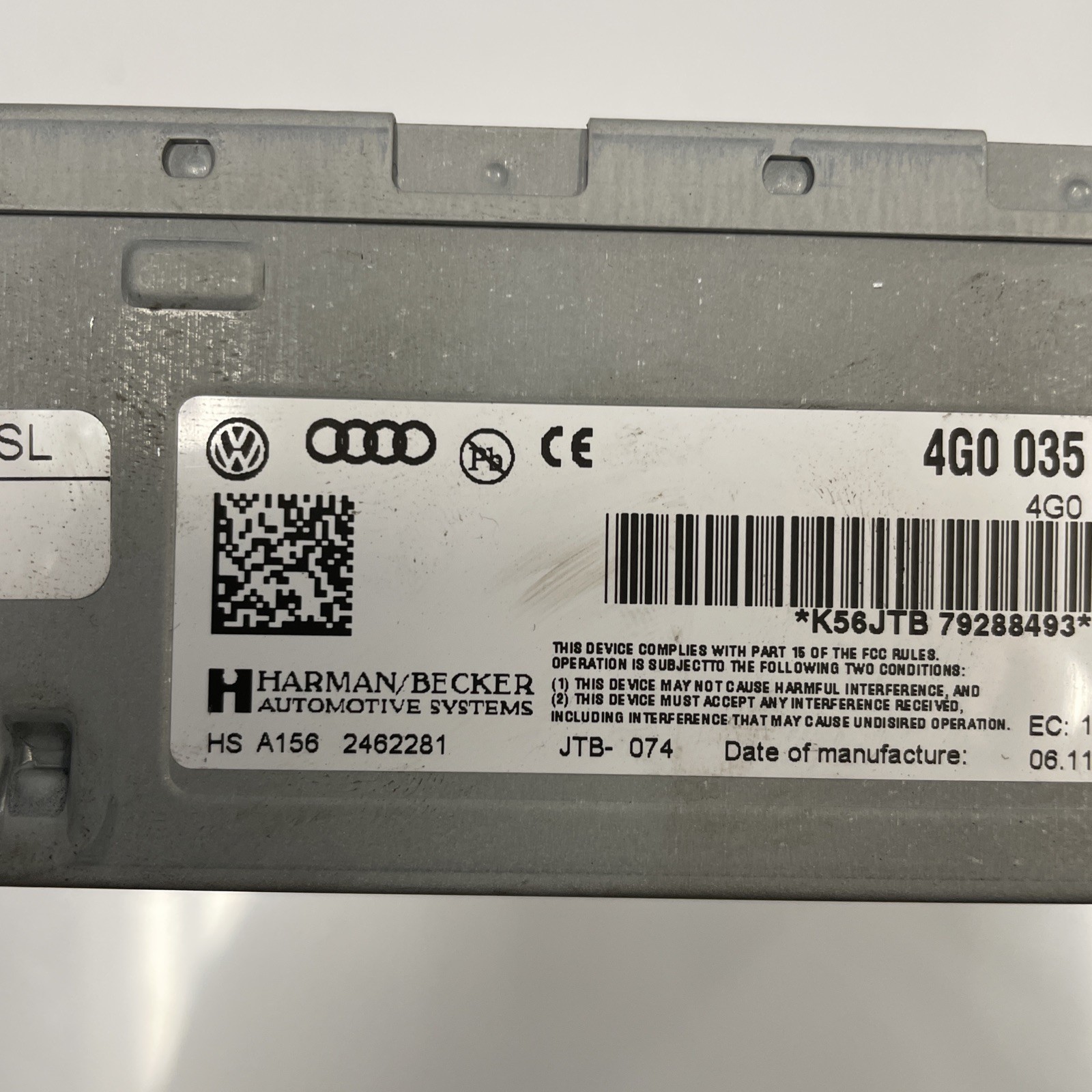 2014 Audi S5 MMI Radio Receiver Module 4G0035082G 2013-2017 A5 A4 S4