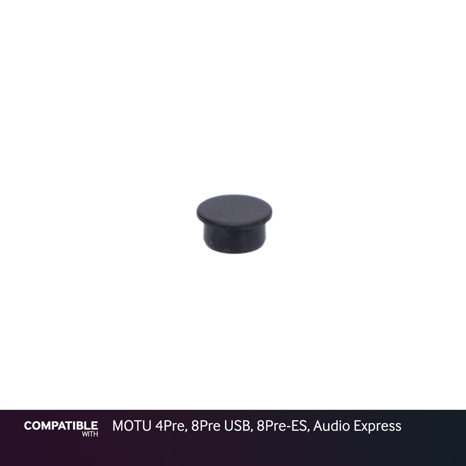 9mm Black Knob Cap for MOTU 4Pre, 8Pre USB, 8Pre-ES, Audio Express