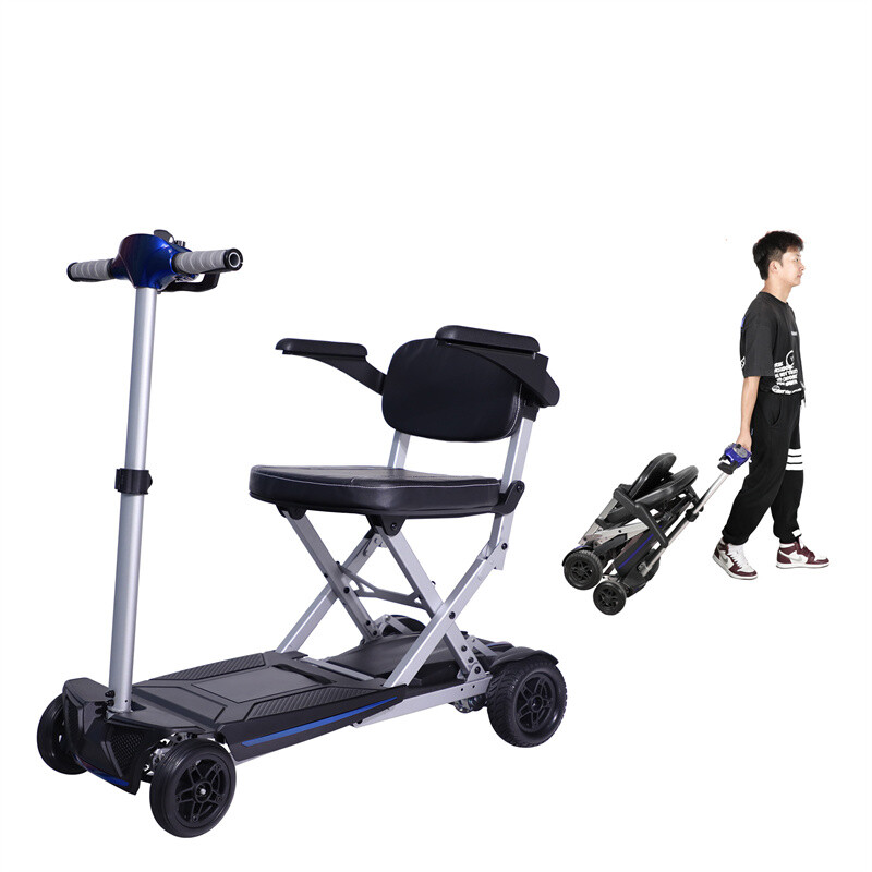 4 Wheels Foldable Travel Mobility Scooter 24V Battery Powered for Elderly