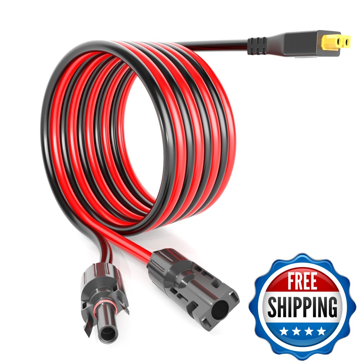 Lusperi 12AWG Solar Connector to XT60 Adapter Cable 10ft for RV Power Station