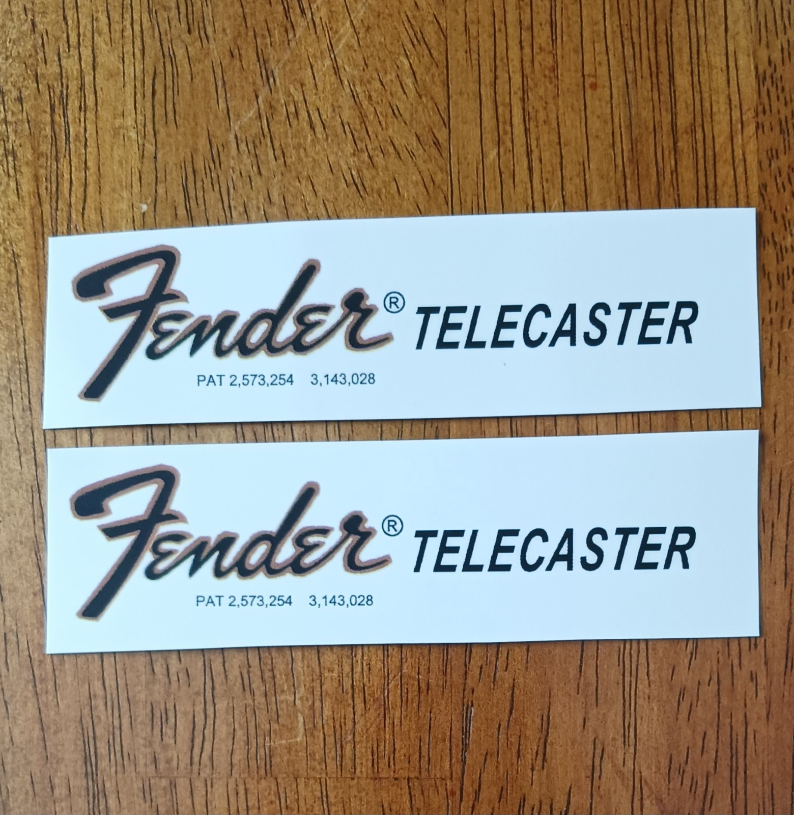 Fender Telecaster (2) Handmade Reproduced 1960s -1970s Style Waterslide Decals