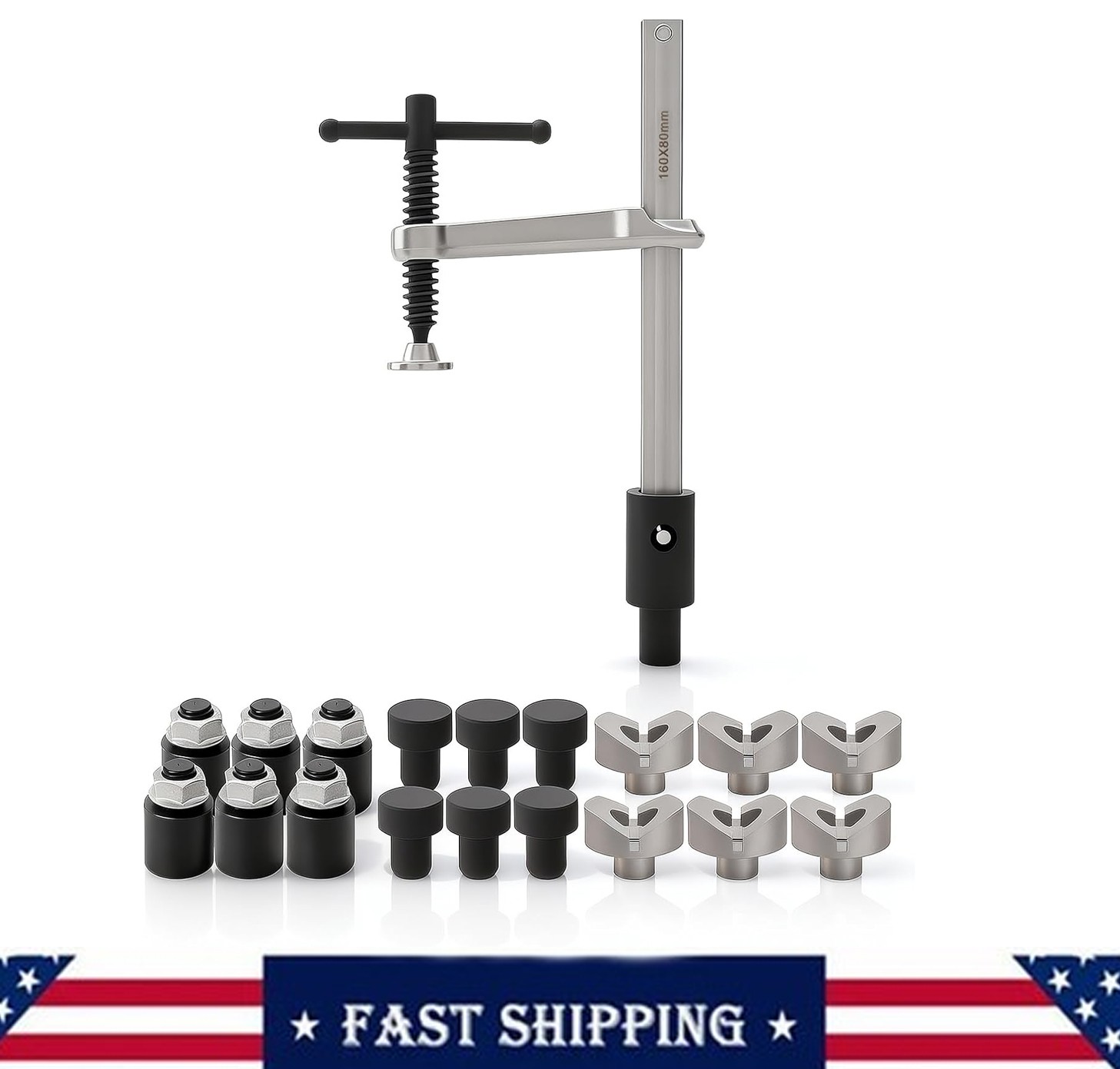 Welding Table Clamps and Fixture Pins, 19pcs 5/8in V Blocks, Round Pins, Stac...