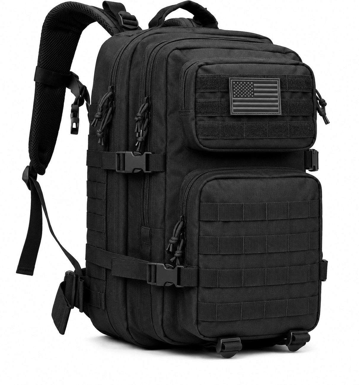 Military Tactical Backpack 40L – MOLLE 3-Day Assault Pack - Black