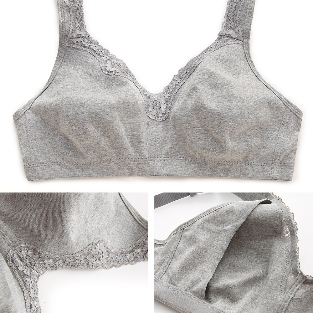 Womens Plus Size Wireless Bra Support Comfort Full Coverage Unlined No Underwire
