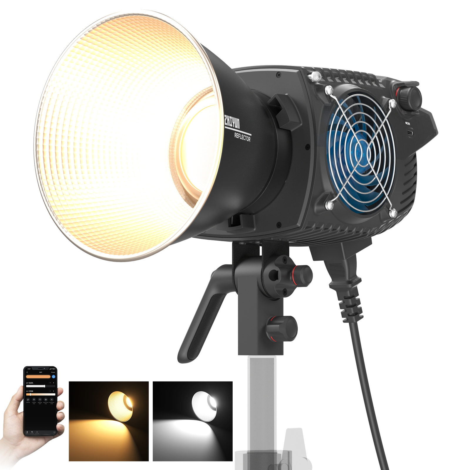 ZHIYUN MOLUS B500 500W COB LED Video Light 2700K-6500K CRI 95+TLCI 97+
