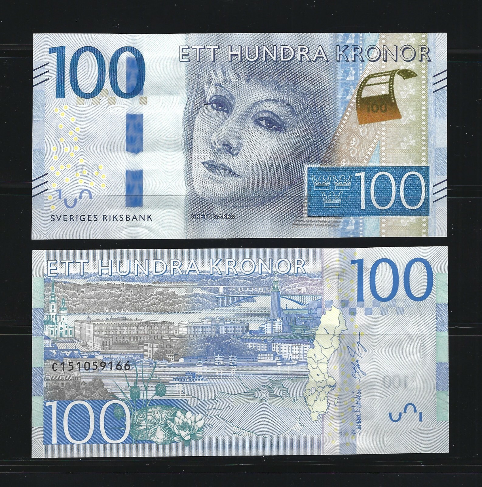 SWEDEN 100 Kronor 2015, P-71, Sveriges Riksbank, Pack Fresh Original UNC, Pretty