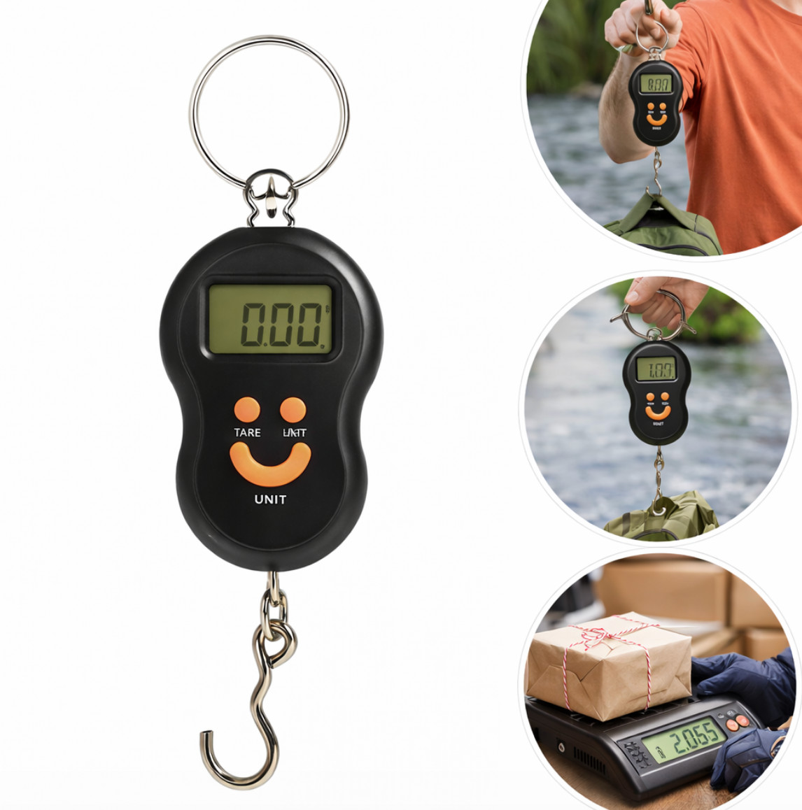 Digital Hanging Scale 50kg/110lb LCD Backlight Luggage Fishing Weight 0.01kg