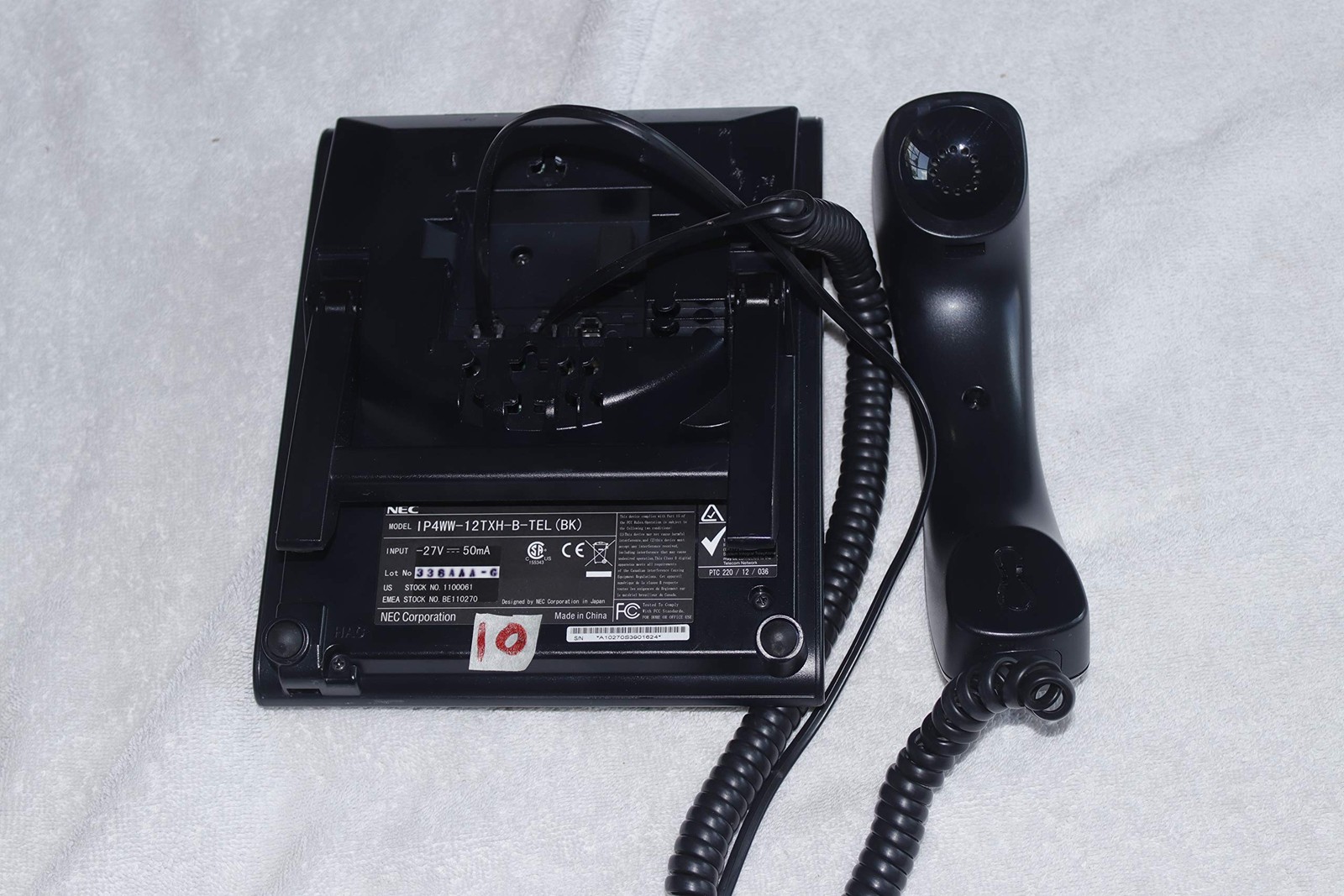 NEC SL1100 Phone IP4WW-12TXH-B-TEL (BK) 1100061 Black w Good LCD Rare Used Rare