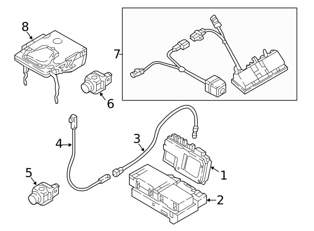 Genuine Audi Parking Aid System Control Module Bracket 8W0-907-297