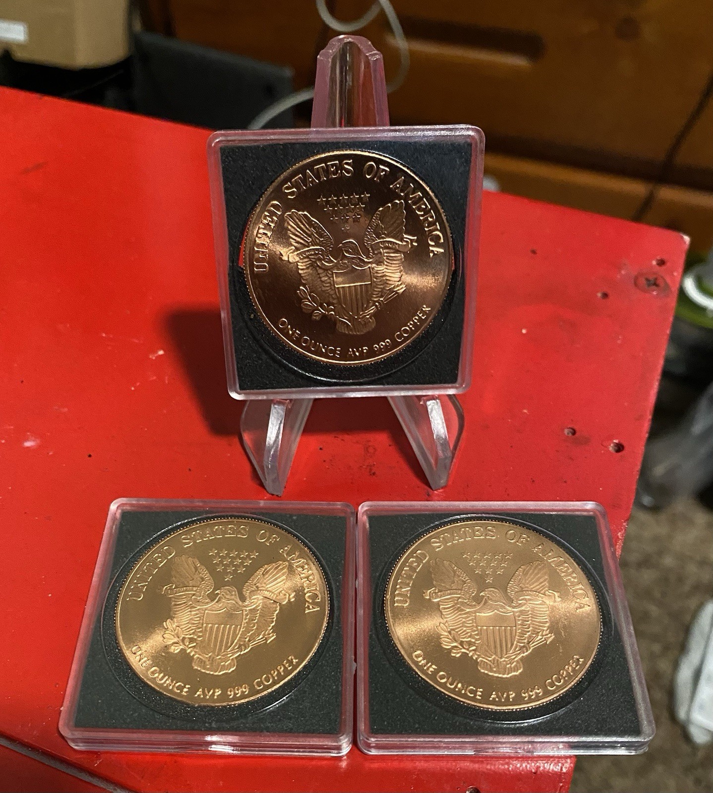 (3) 1 Troy Ounce AVP .999 Copper Eagle Issue Coin United States Design Liberty