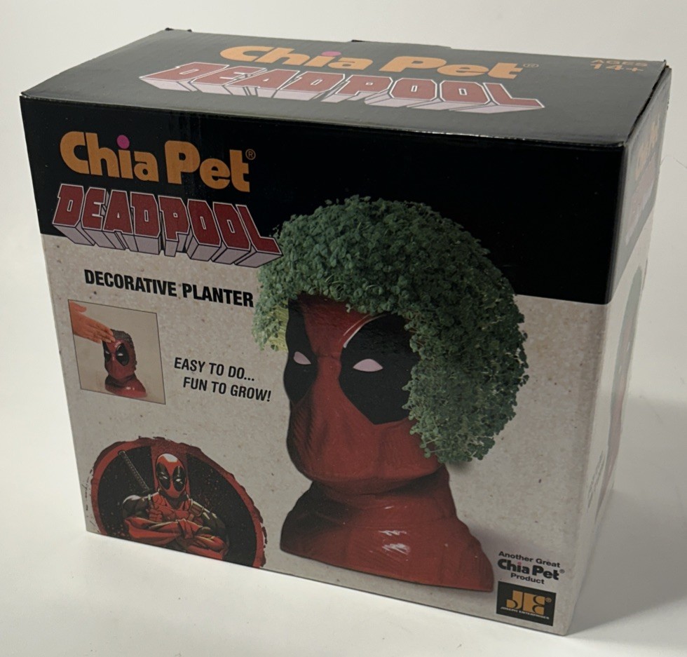 Deadpool Chia Pet Marvel Decorative Pottery Planter New
