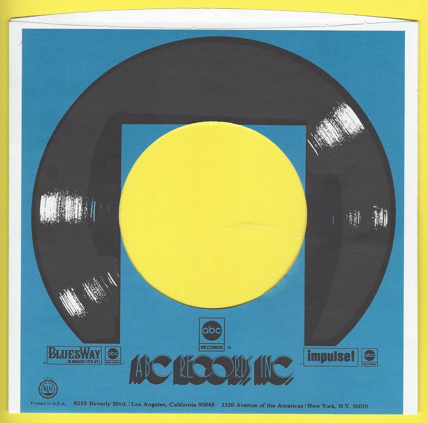 ABC PARAMOUNT (blue) REPRODUCTION RECORD COMPANY SLEEVES - (pack of 10)