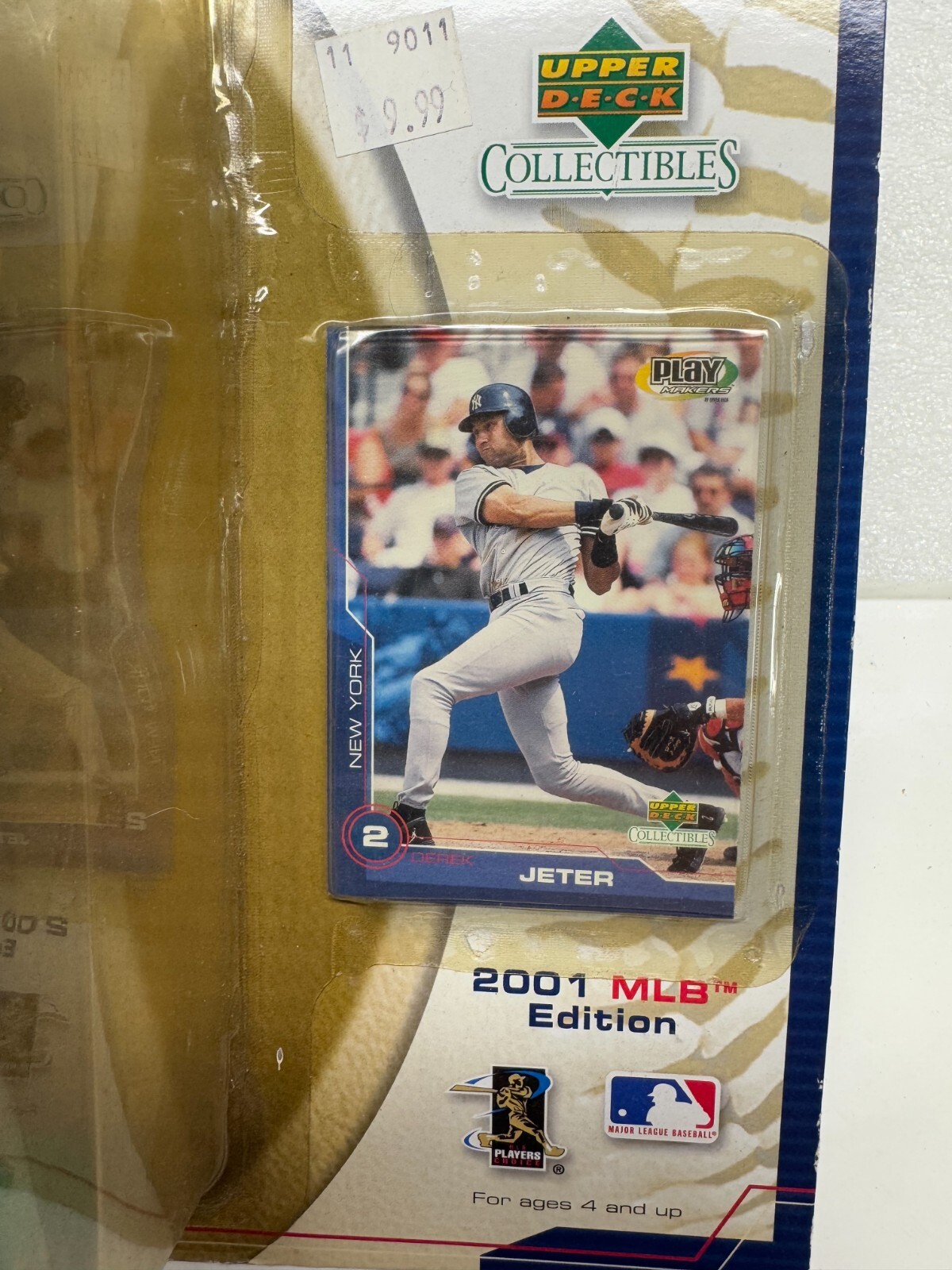 2001 MLB Edition N.Y. Upper Deck Play Makers Derek Jeter Bobblehead and Card