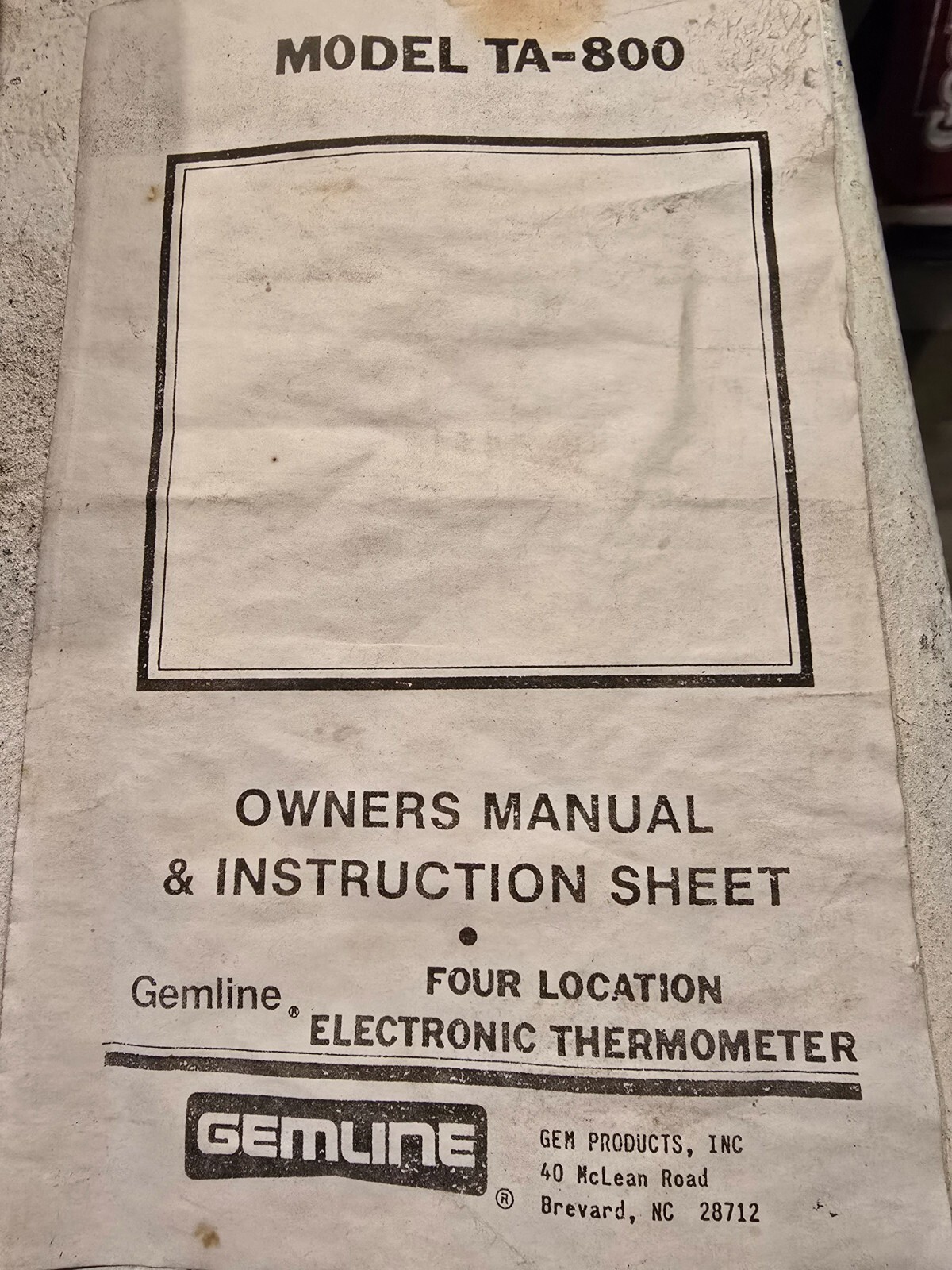 Gemline USA Electronic Thermometer Temperature Analyzer TA-800