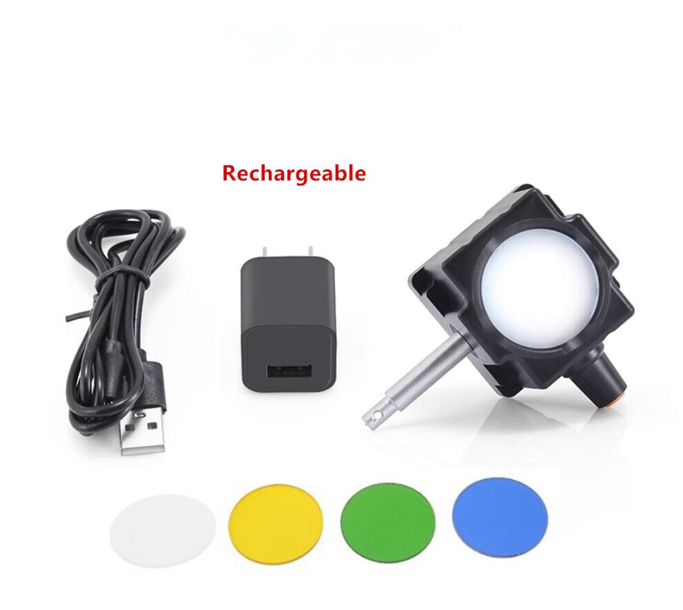 White USB Rechargeable Biological Microscope Adjustable LED Light Source
