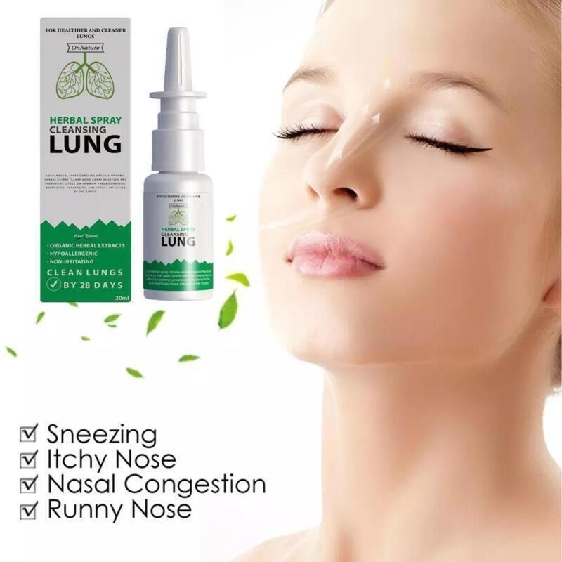 2025 New Onnature Organic Herbal Lung Cleanse & Repair Nasal Spray Pro