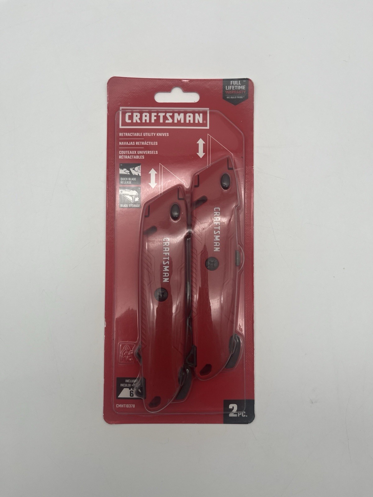 CRAFTSMAN 2 Pack Retractable Utility Knife CMHT10378 ***NEW SEALED***