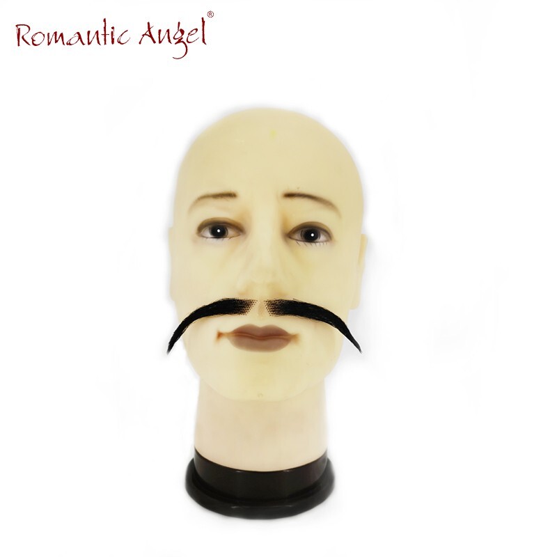 High quality Ducktail /Jack false mustache false beard black color hand made