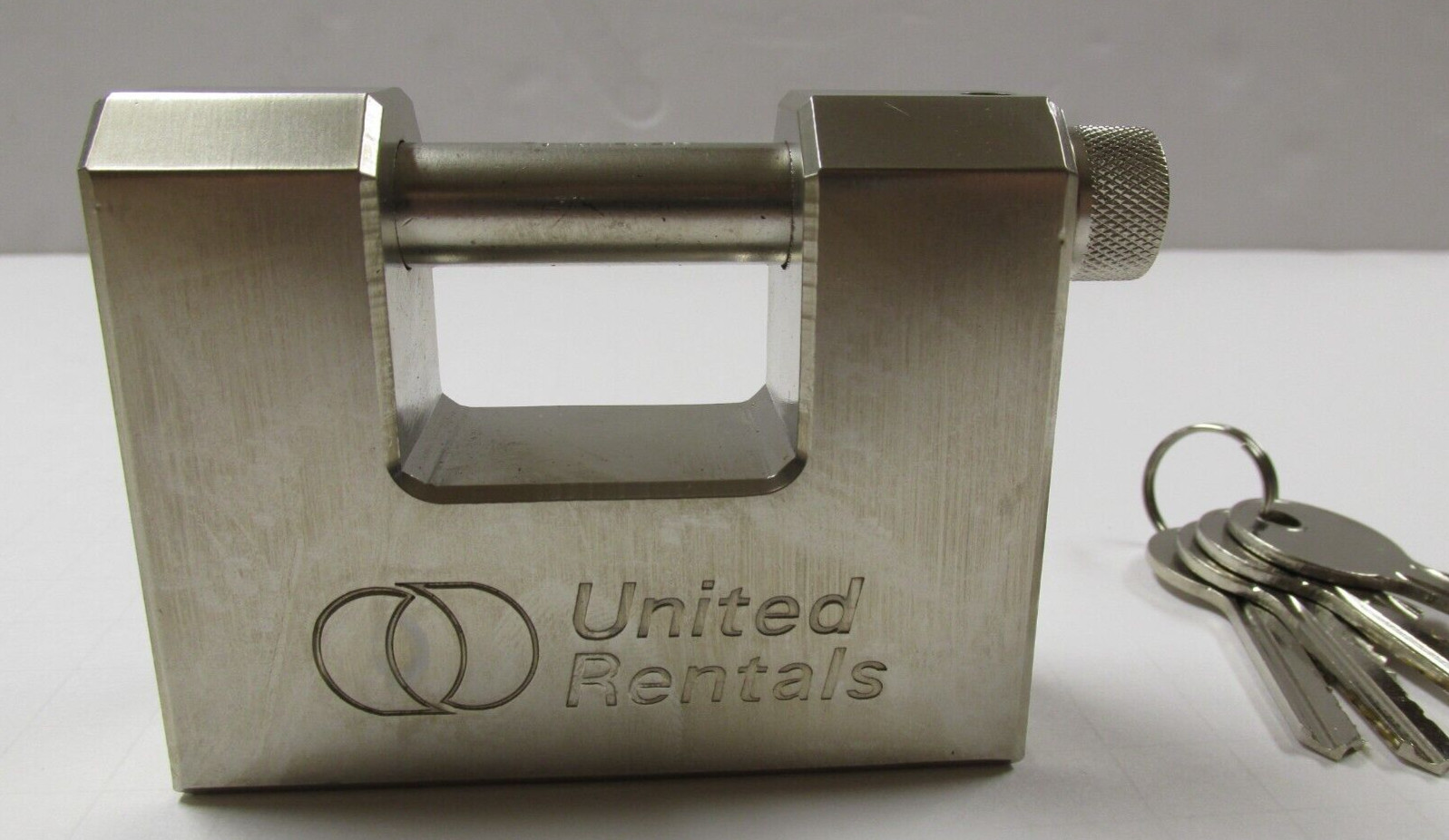Branded Trailer Container Block Lock Security Straight Shackle Padlock w/4 Keys