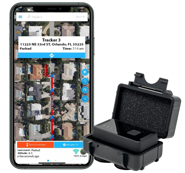 GPS Tracker 4G LTE en Tiempo Real con Caja Magnética Impermeable Doble