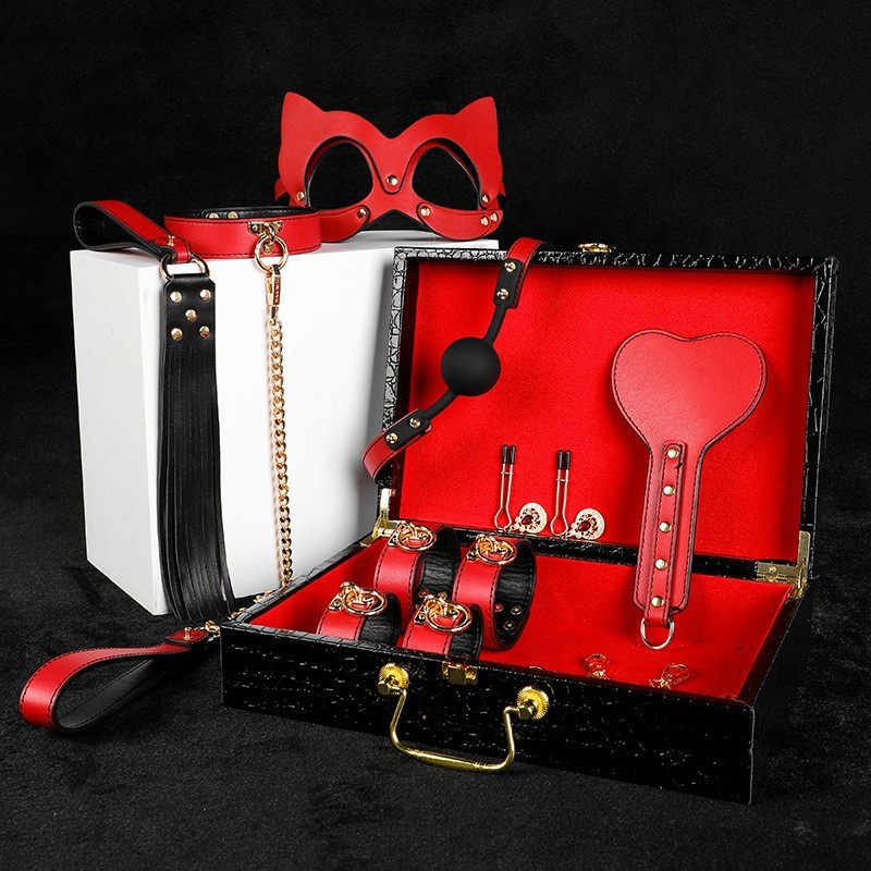 8 PCS SM Sex Bondage Set, Restraints Sex Toys for Couple, Bondage Kits With Case