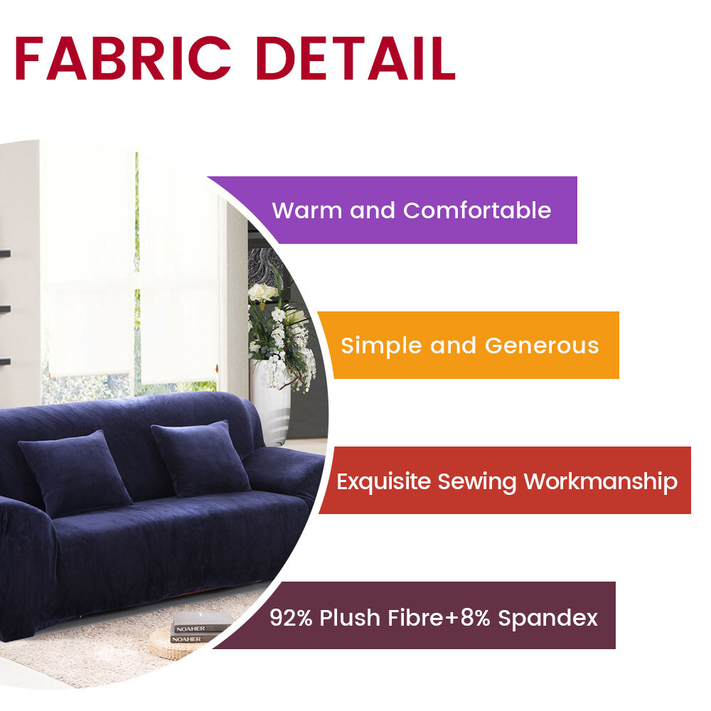 1/2/3/4 Seater Couch Sofa Slipcover Protector Stretch Plush Thick Sofa Covers US