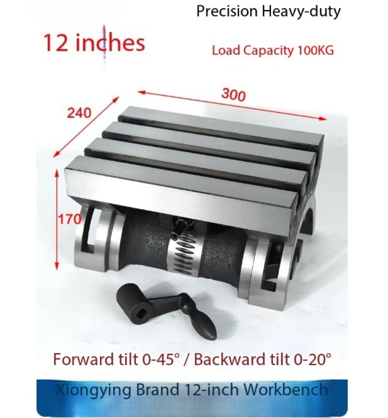 Adjustable-Angle Workbench Tilting Milling Machine Processing Inclined Platform