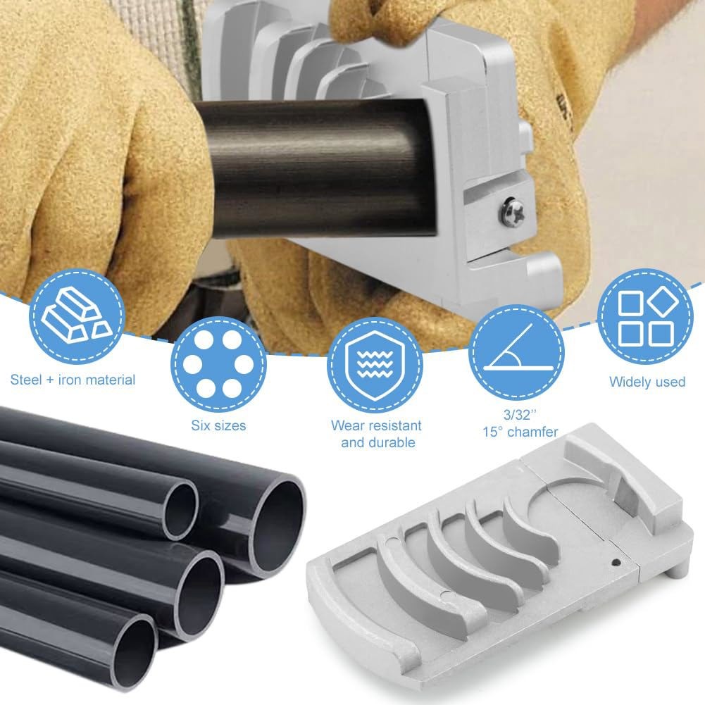 Deburring Tool for Plastic Pipe,PVC Deburring Tool,Handle 1 1/4'' to 4''