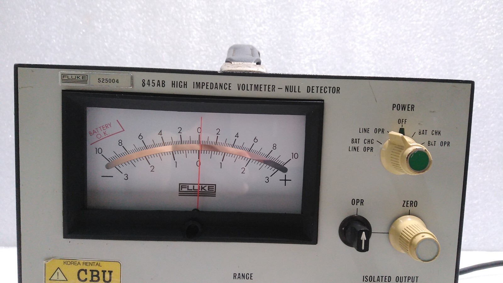 [Used] FLUKE / 845AB / HIGH IMPEDANCE VOLTMETER - NULL DETECTOR