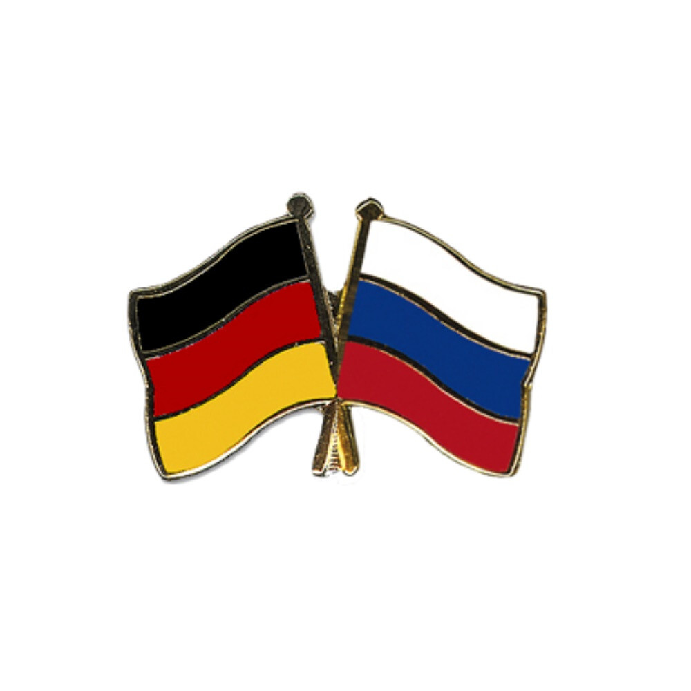 Flag Pin Lapel Pin GERMANY - RUSSIA Flag Flag 20mm Tall High Quality