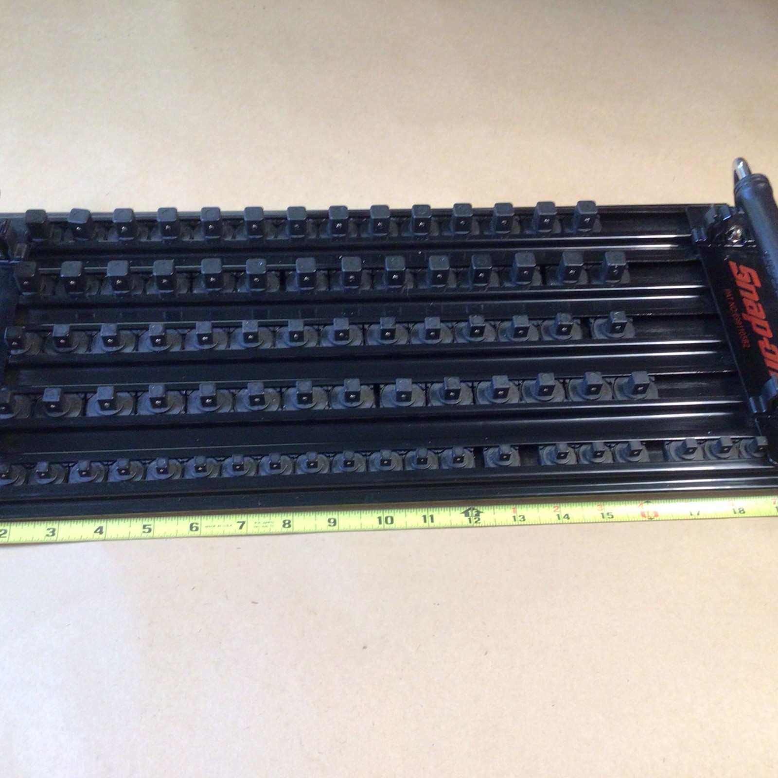 Snap On 20" 5 Row Socket Tray Organizer Black Multi Drive Lock-A-Socket KASKT5BK